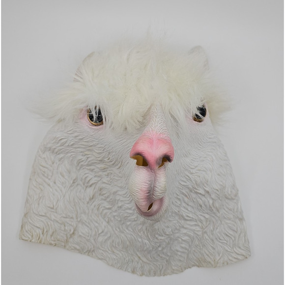 Latex Alpaca Halloween Mask Costume Ball Headgear Props Party Animal Masks Sheep - Picture 1 of 3
